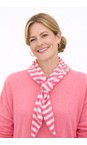 Gemini Label Accessories Pink Triangle Neck Pink Stripe SuperSoft Wool Scarf  