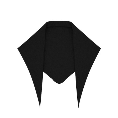 Gemini Label Accessories Triangle Neck Black Plain Supersoft Wool Scarf - Black