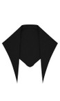 Gemini Label Accessories Black  Triangle Neck Black Plain Supersoft Wool Scarf  