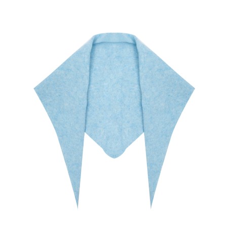 Gemini Label Accessories Triangle Neck Blue Plain Supersoft Wool Scarf - Blue