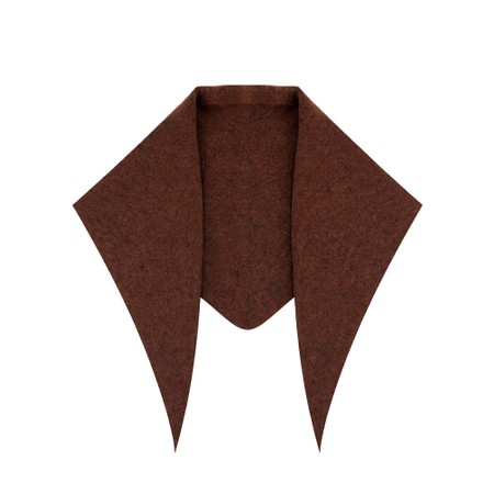 Gemini Label Accessories Triangle Neck Chocolate Plain Supersoft Wool Scarf - Brown