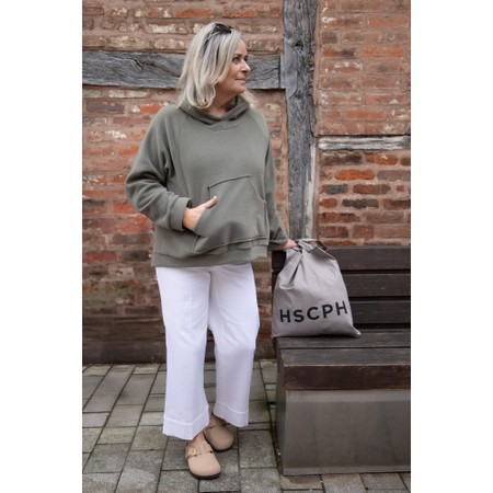 Henriette Steffensen Dusty Green Fleece Hoodie Top - Green