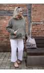 Henriette Steffensen Dusty Green Dusty Green Fleece Hoodie Top  