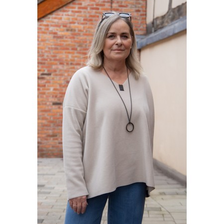 Henriette Steffensen Kit Fleece V-Neck Blouse - Beige