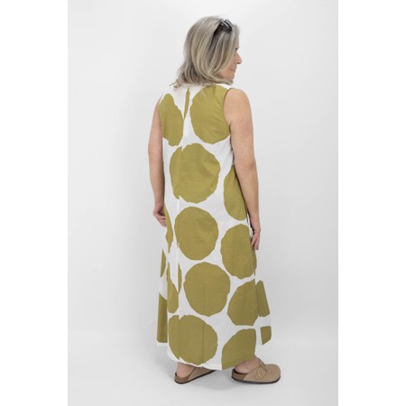 Tirelli Charteuse And White Inverted Pleat Poplin Dress - White