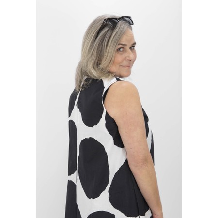 Tirelli Black And White Inverted Pleat Poplin Dress - Black