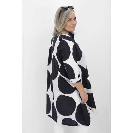 Tirelli Black And White Handkerchief Hem Print Shirt - Black