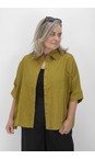 Tirelli Chartreuse Chartreuse Seam Detail Boxy Linen Shirt  