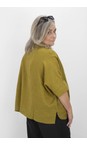 Tirelli Chartreuse Chartreuse Seam Detail Boxy Linen Shirt  