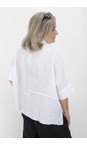 Tirelli White  White Seam Detail Boxy Linen Shirt  