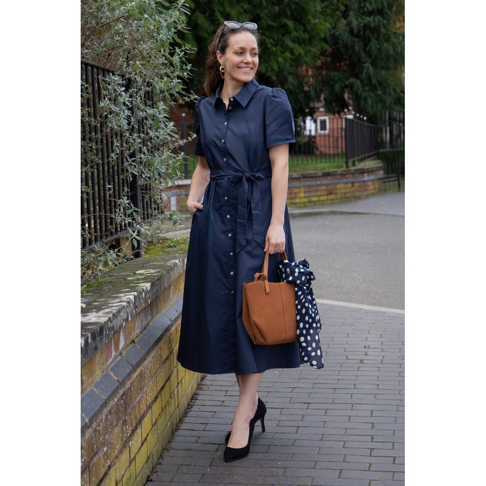 Chalk Holly Navy Dress Navy