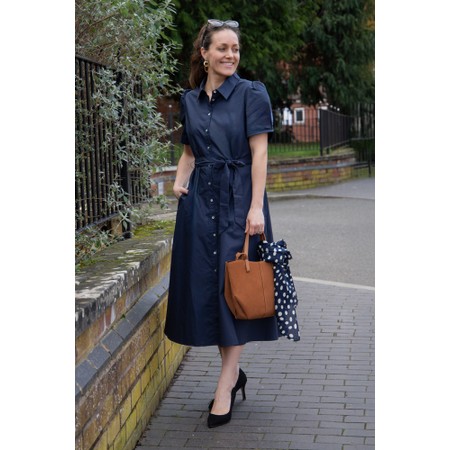 Chalk Holly Navy Dress - Blue