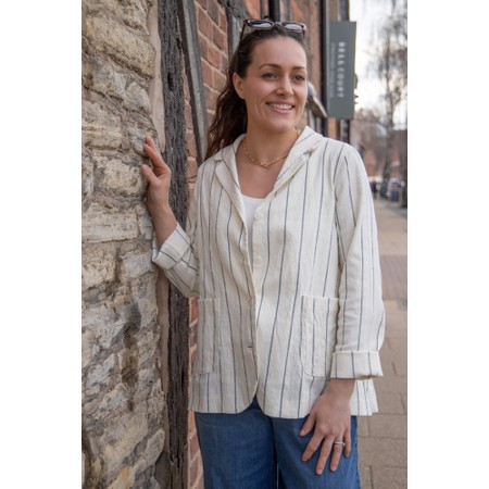 Mama B Cima PS Pinstripe Jacket - Off-White