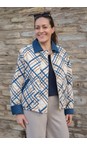 Masai Clothing Ensign Blue MaTovion Quilted Print Coat  