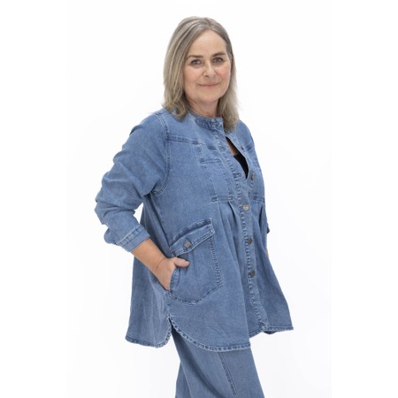 NOEN Denim Long Jacket - Blue