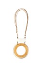 Naya Pebble Naya Brushed Gold Circle Necklace  