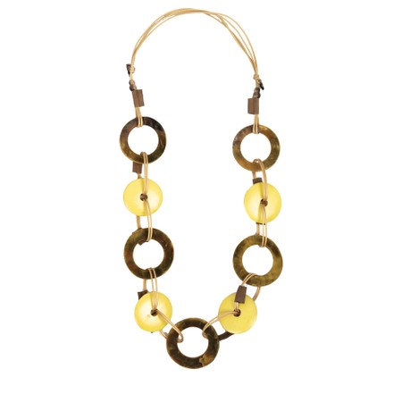 Naya Naya Colour Loop Small Disc Necklace - Green