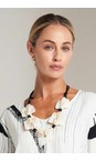 Naya Black / Stone Naya Angle Square Shell Necklace  