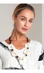 Naya Black / Stone Naya Angle Square Shell Necklace  