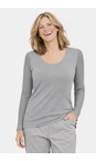 Naya Taupe Naya Taupe Jersey Mesh Sleeve Top  