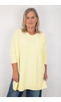 Amazing Woman Pale Lemon  Cassi X Pale Lemon Round Neck Front Seam Knit  