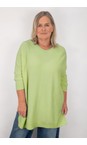 Amazing Woman Summer Lime Cassi X Summer Lime Round Neck Front Seam Knit  