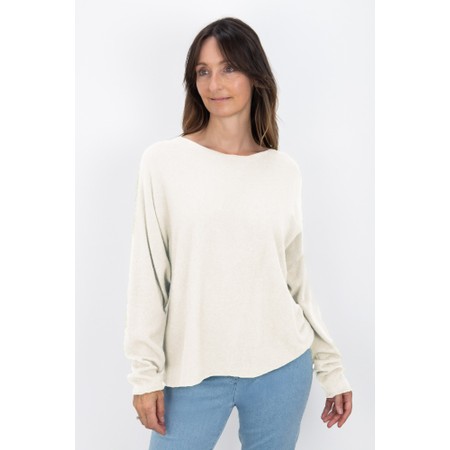 Amazing Woman Mya Cream Round Neck Lightweight Supersoft Knit - Off-White