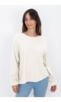 Amazing Woman Cream Mya Cream Round Neck Lightweight Supersoft Knit  