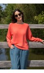 Amazing Woman Summer Orange Mya Summer Orange Round Neck Knit  