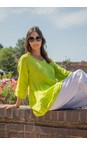 Amazing Woman Lime Tesa Lime V Neck Top  