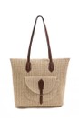 Gemini Label Accessories Linen Antigua Linen Woven Tote Bag  