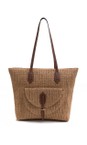 Gemini Label Accessories Natural Antigua Natural Woven Tote Bag  