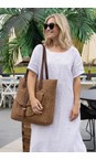 Gemini Label Accessories Natural Antigua Natural Woven Tote Bag  