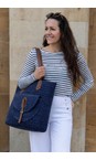 Gemini Label Accessories Navy Antigua Navy Woven Tote Bag  