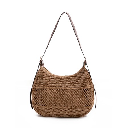Gemini Label Accessories Marbella Natural Woven Handbag - Beige