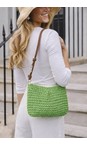 Gemini Label Accessories Pistachio Palma Pistachio Woven Straw Handbag  