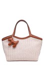 Gemini Label Bags Natural Corin Raffia Large Tote  