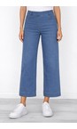 Robell Light Denim 62 Debby 09 Light Denim Crop Wide Leg Pull On Jean  