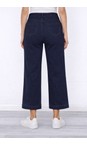 Robell Navy 69 Debby 09 Navy Crop Wide Leg Pull On Jean  