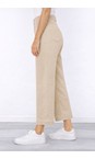 Robell Sand 14 Debby 09 Sand Crop Wide Leg Pull On Jean  