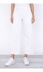 Debby 09 White Crop Wide Leg Pull On Jean