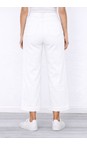 Robell White 10 Debby 09 White Crop Wide Leg Pull On Jean  