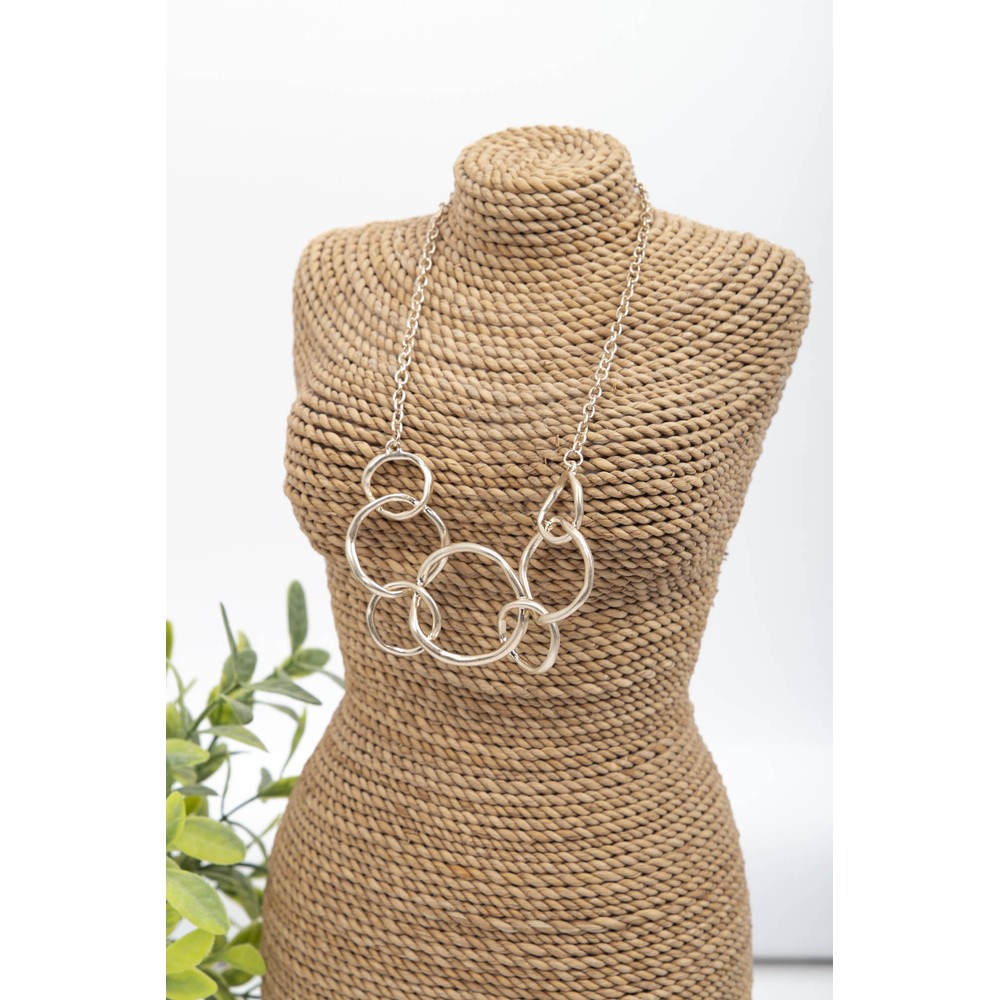 Eliza Gracious Gold Burnished Circle Link Chain Gold