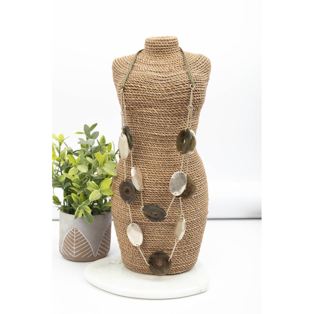 Eliza Gracious Double Strand Green Necklace Green