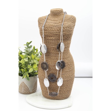 Eliza Gracious Double Strand Grey Necklace - Grey