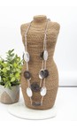 Eliza Gracious Grey Double Strand Grey Necklace  