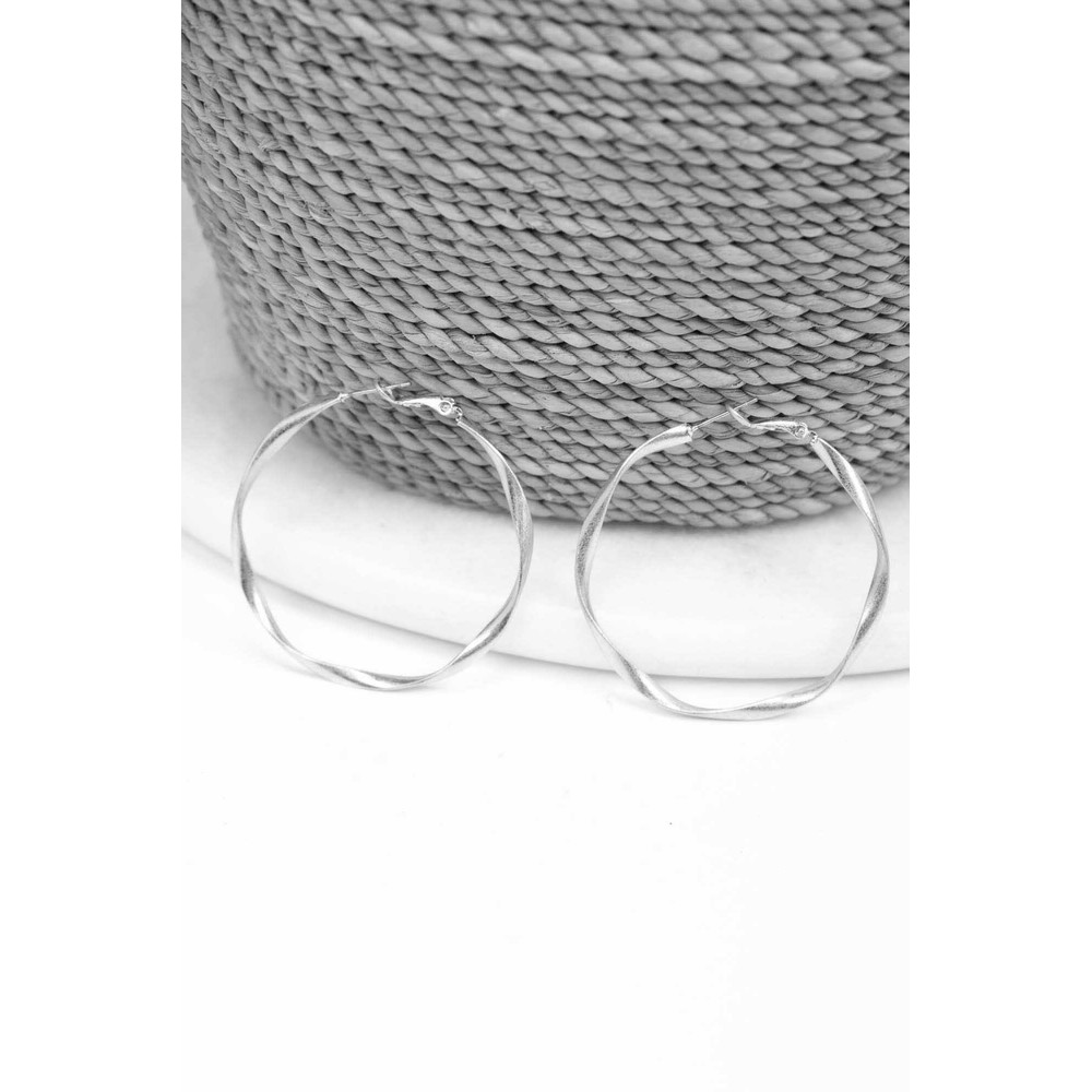 Eliza Gracious Silver Hoop Earring Silver
