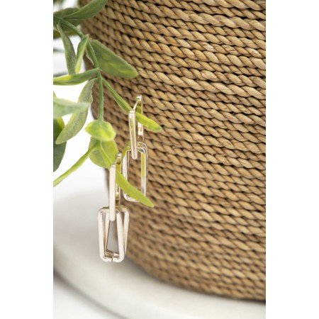 Eliza Gracious Oblong Gold Hoop Earring - Gold