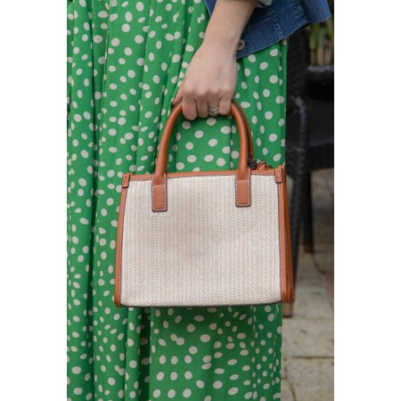 Gemini Label Bags Corin Raffia Tote - Beige