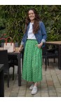 Masai Clothing Mint Green MaSiffan Mint Green Print Skirt  